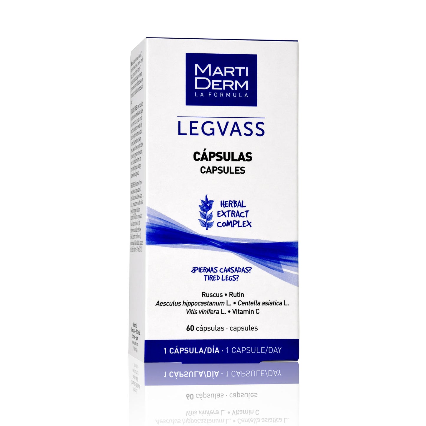 Martiderm Legvass Cápsulas - Melhora a sensação de pernas cansadas