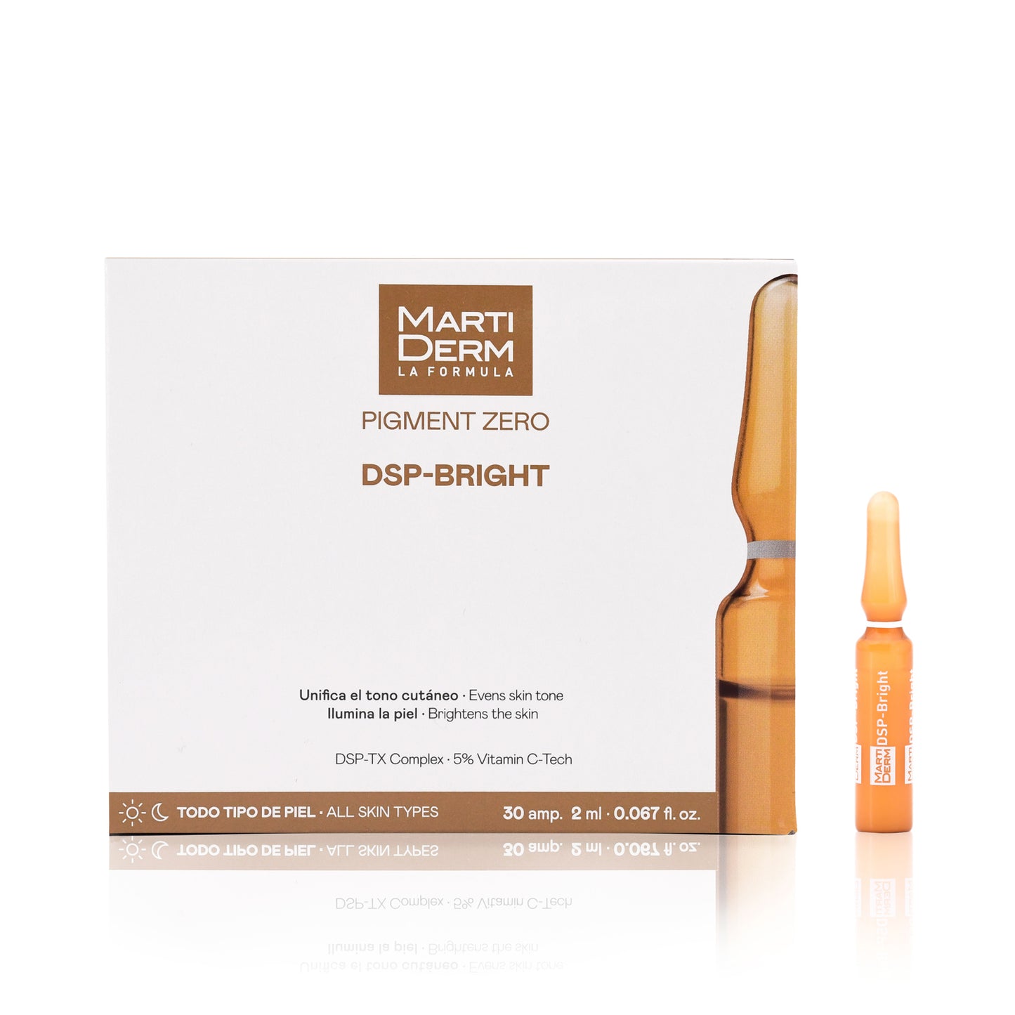 Martiderm Pigment Zero Ampolas DSP-Bight - Reduz e Previne as Manchas: 30 ampolas