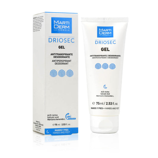Martiderm Driosec Gel - Controla a transpiração excessiva de mãos e pés