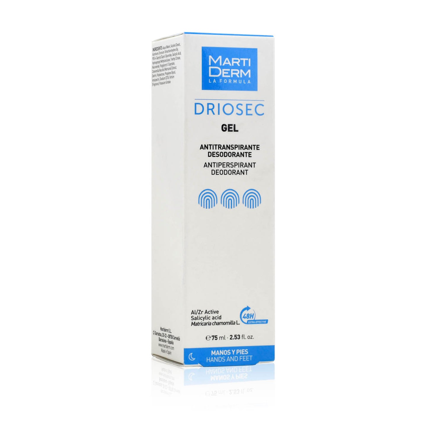 Martiderm Driosec Gel - Controla a transpiração excessiva de mãos e pés