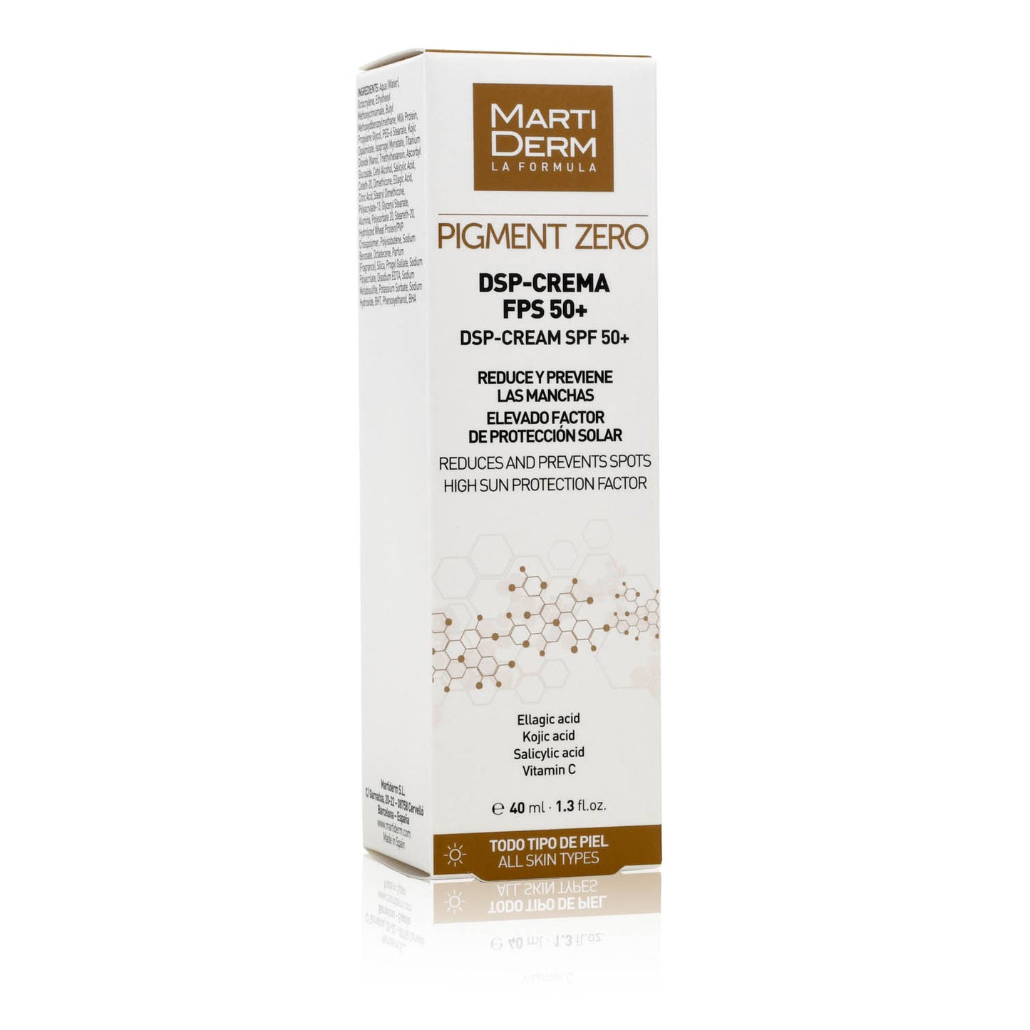 Martiderm Pigment Zero DSP-Creme FPS 50+/ DSP-Cream SPF 50+ - Despigmentante Dual, Reduz e Previne as Manchas