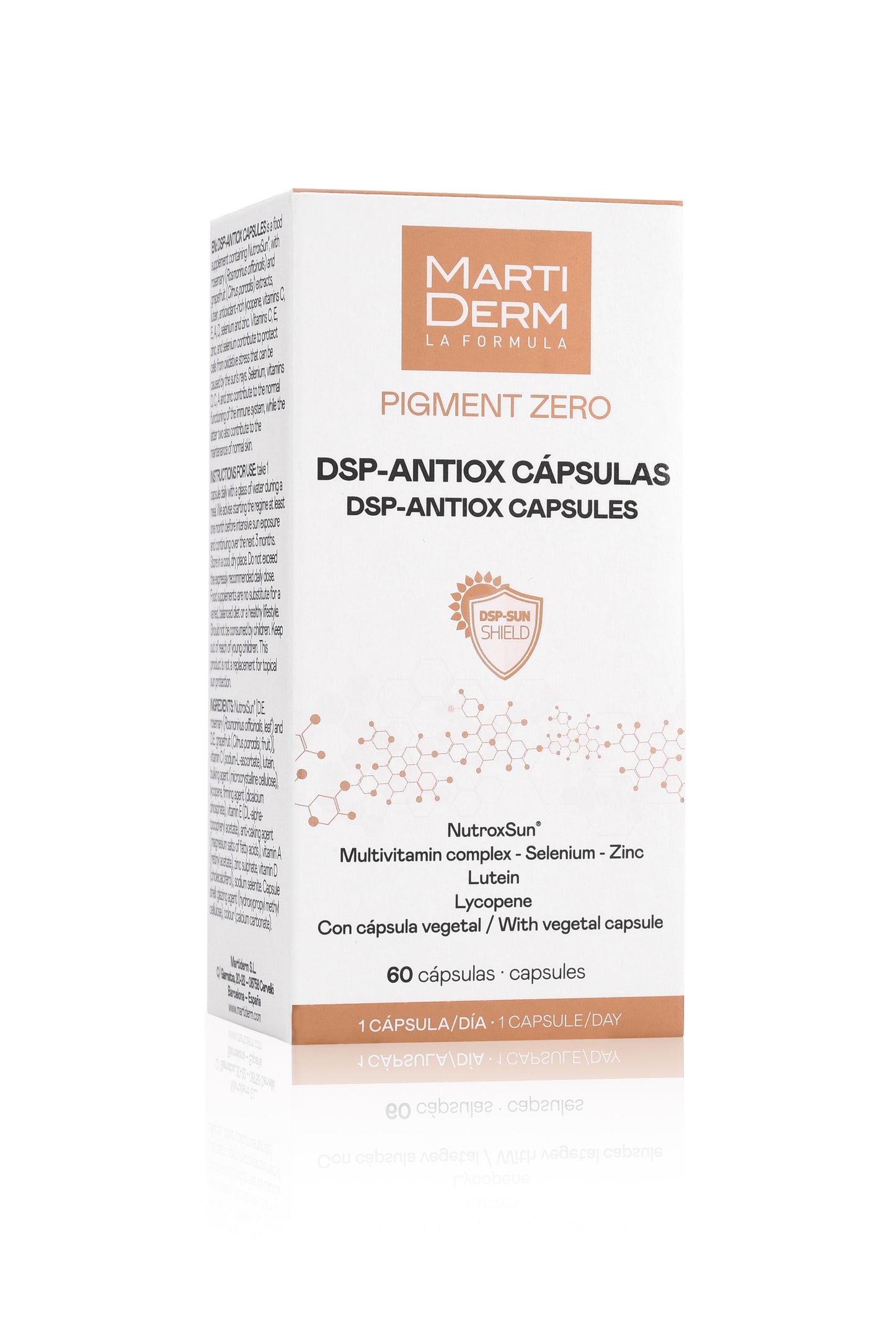 Martiderm Pigment Zero DSP-Antiox Cápsulas -  Prepara a pele para a exposição solar