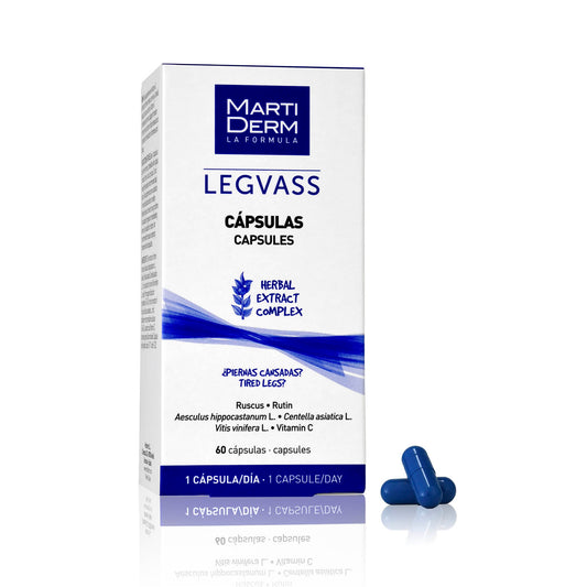 Martiderm Legvass Cápsulas - Melhora a sensação de pernas cansadas