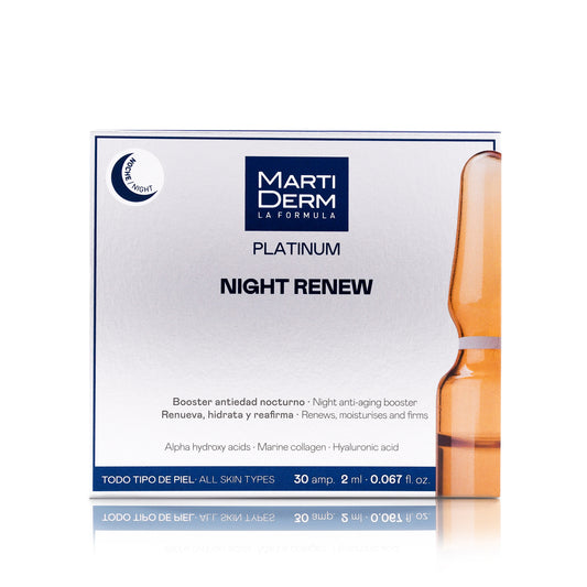 Martiderm Platinum Ampolas Night Renew - Previne e trata os sinais de envelhecimento