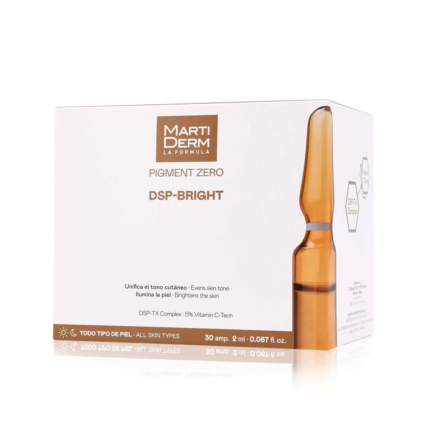 Martiderm Pigment Zero Ampolas DSP-Bight - Reduz e Previne as Manchas: 30 ampolas