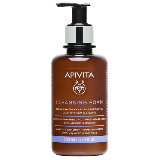 Apivita Cleansing Foam: Espuma de Limpeza Cremosa – Rosto & Olhos