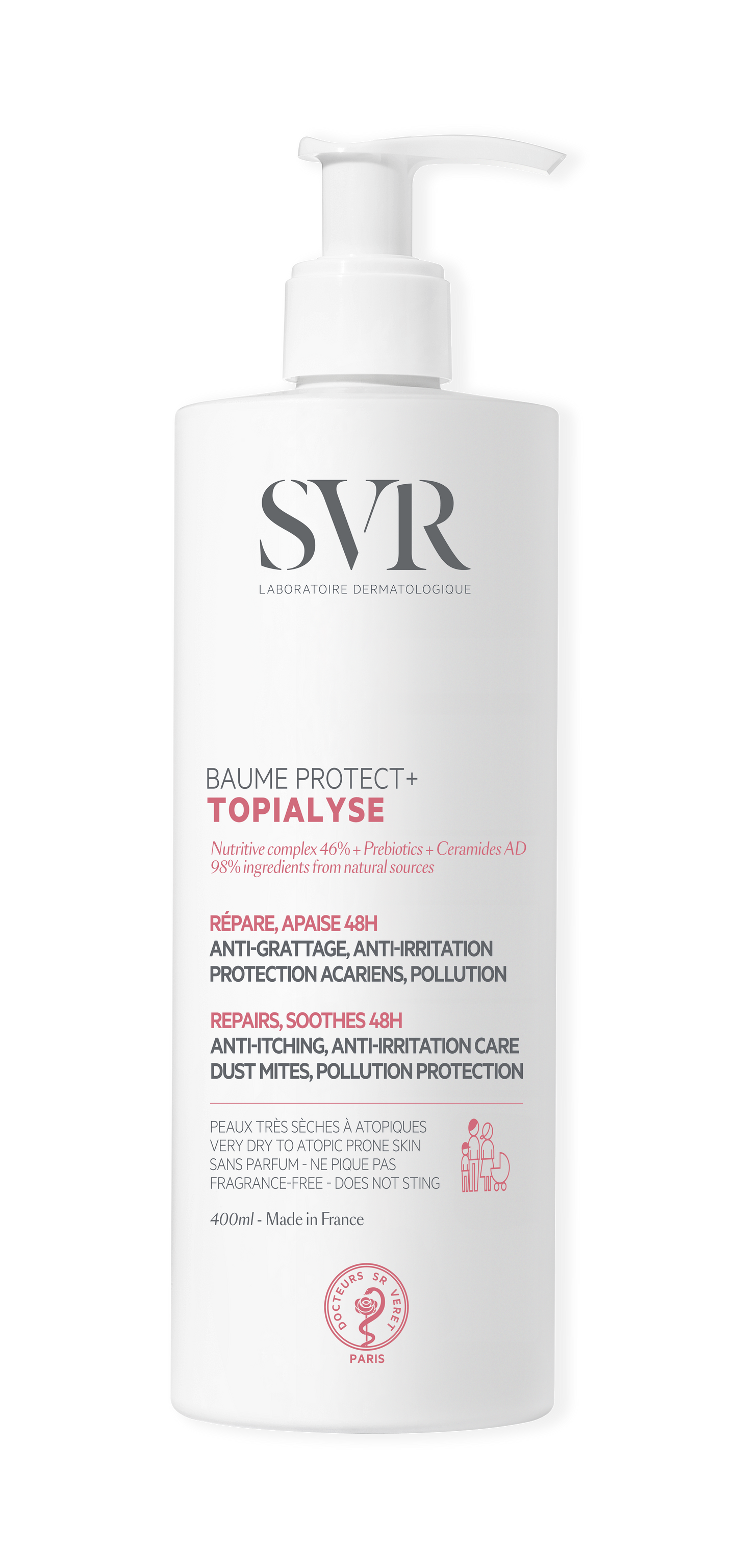 SVR Topialyse Baume Protect+ Duo: 2X400ml