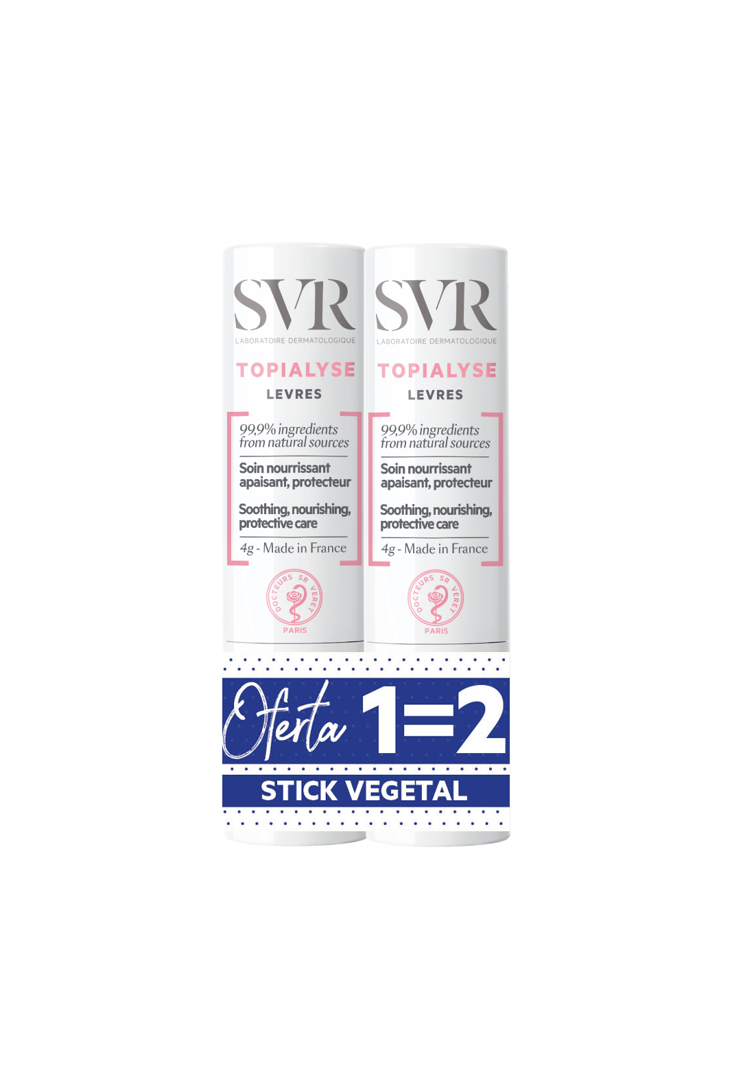 Svr Topialyse Stick Labial Vegetal Duo 2X4g