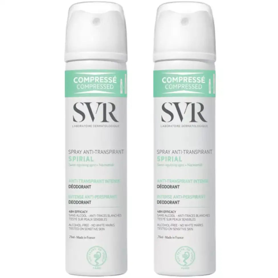 SVR Spirial Deo Spray Pack 2X75ml - Desodorizante e antitranspirante intensivo