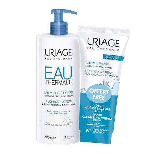 Uriage Pack Leite Aveludado Corporal Eau Thermale 500mL + Oferta Creme Lavante 200ml